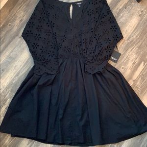Simply Vera Eyelet Lace Black Dress
